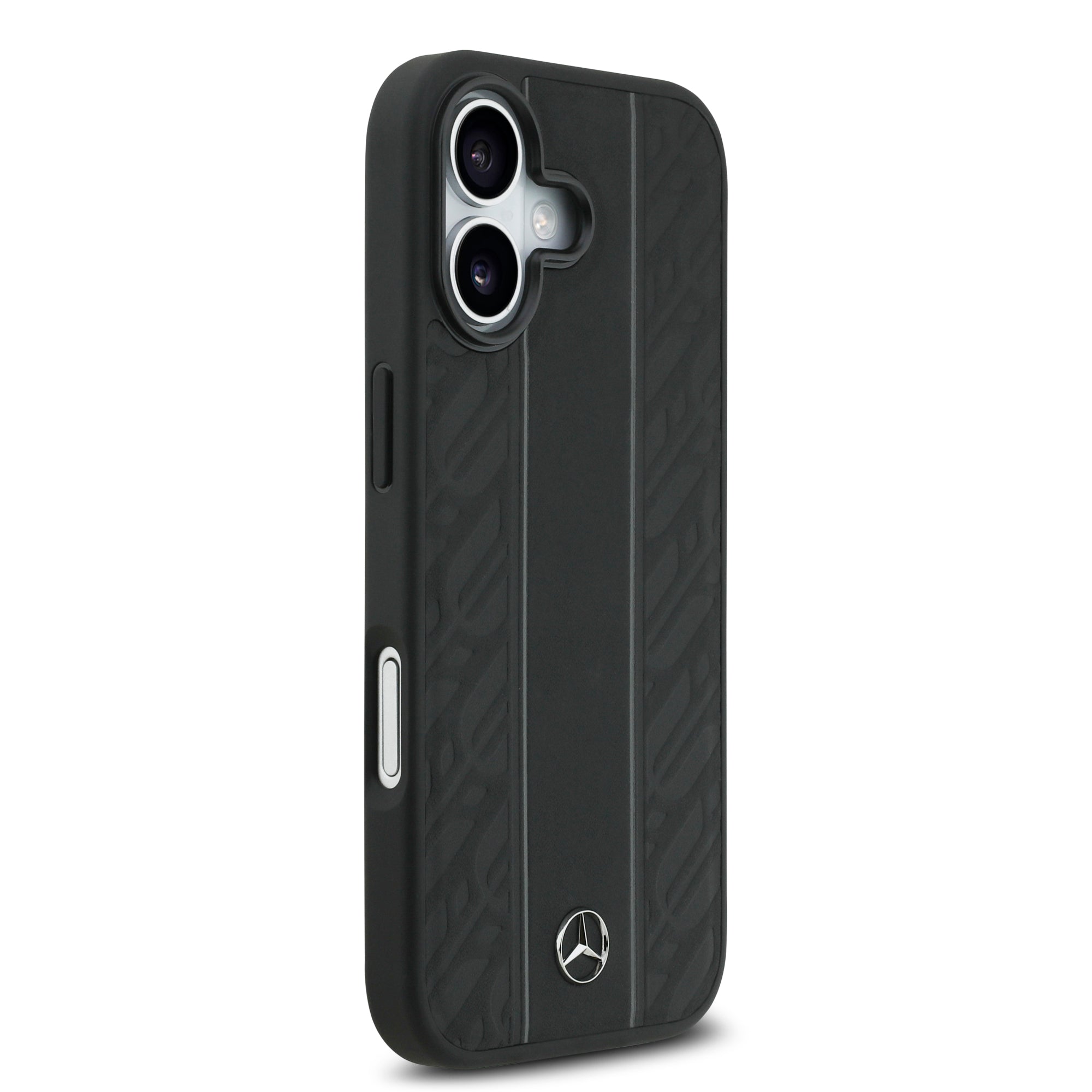 MB MEHMP17S25RLDLKH HardCase MagSafe LEATHER W/ LAUREL LEAVES AND StripeS Black IPHONE 17