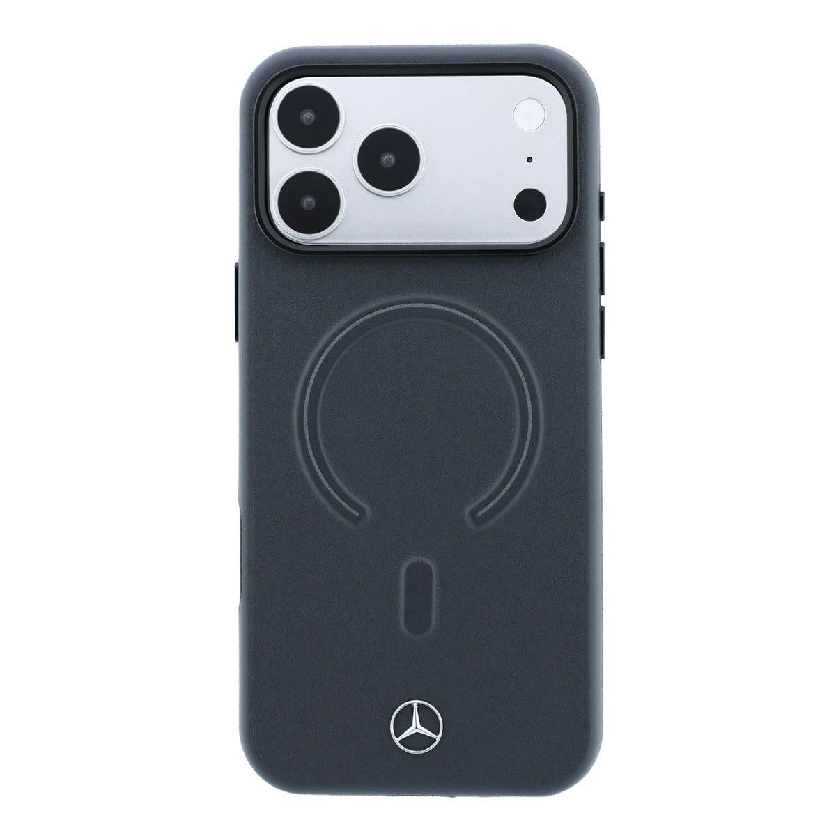 Mercedes MEHMP18L25PEMMOA Leather 3D MagSafe Case for iPhone 18 Pro / 17 Pro Anthracite