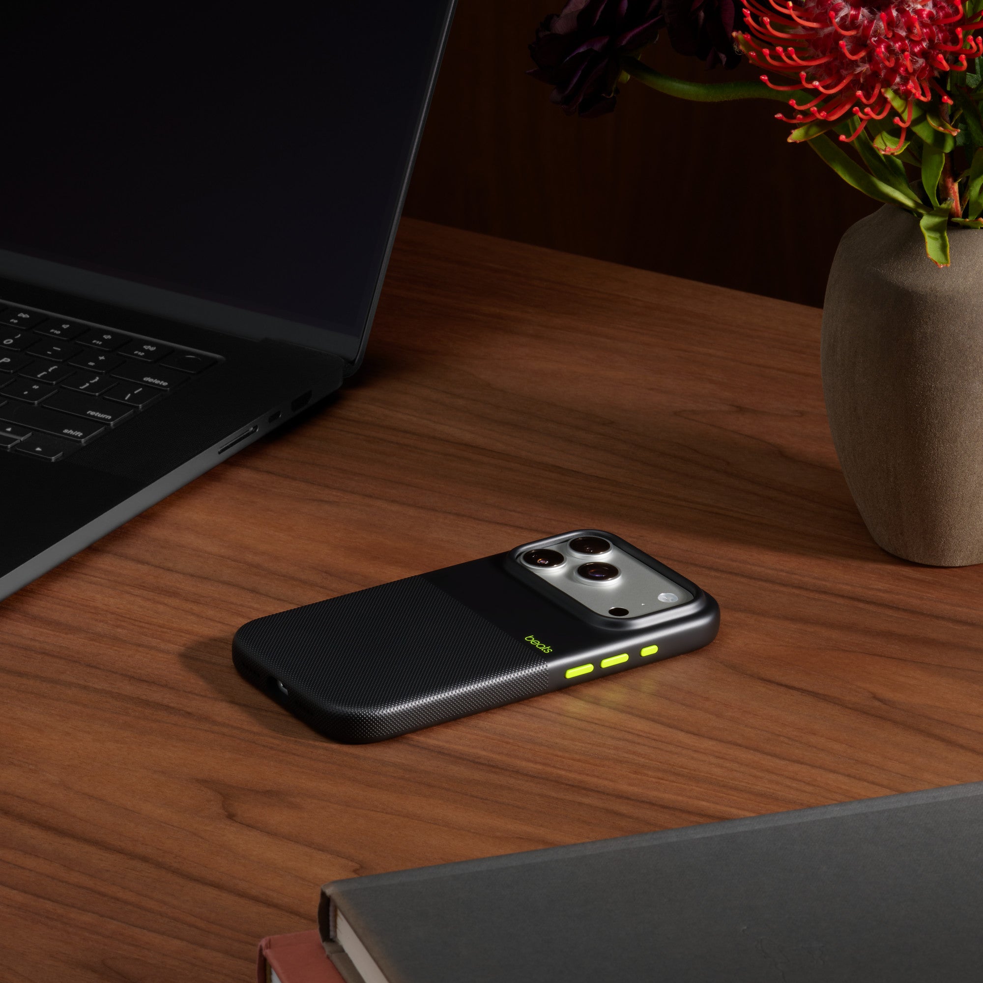 Beats MGJM4LL/A iPhone 17 Pro Rugged Case with MagSafe and Camera Control – Everest Black