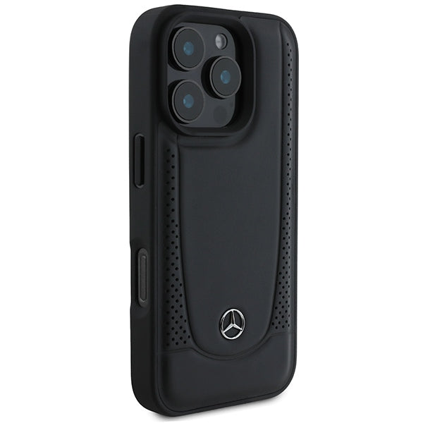 Mercedes MEHCP16LARMBK iPhone 16 Pro black hardcase Leather Urban