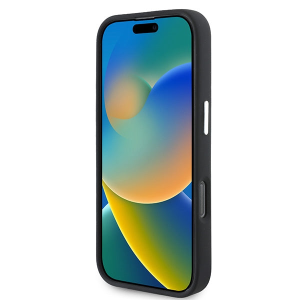 Mercedes MEHMP16X23SUMBK iPhone 16 Pro Max black hardcase Silicone Blue Stripe MagSafe