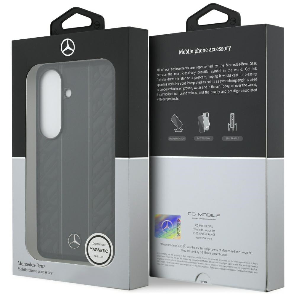 Mercedes MEHMS26S25RLDLKH Laurel Leaves Vertical Stripes MagSafe for Samsung Galaxy S26 black