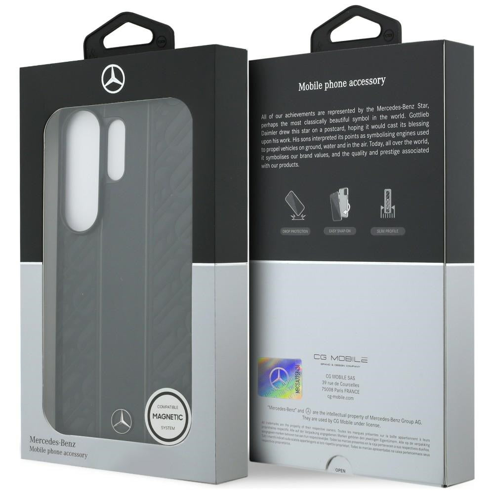 Mercedes Laurel Leaves Vertical Stripes MagSafe for Samsung Galaxy S26 Ultra black