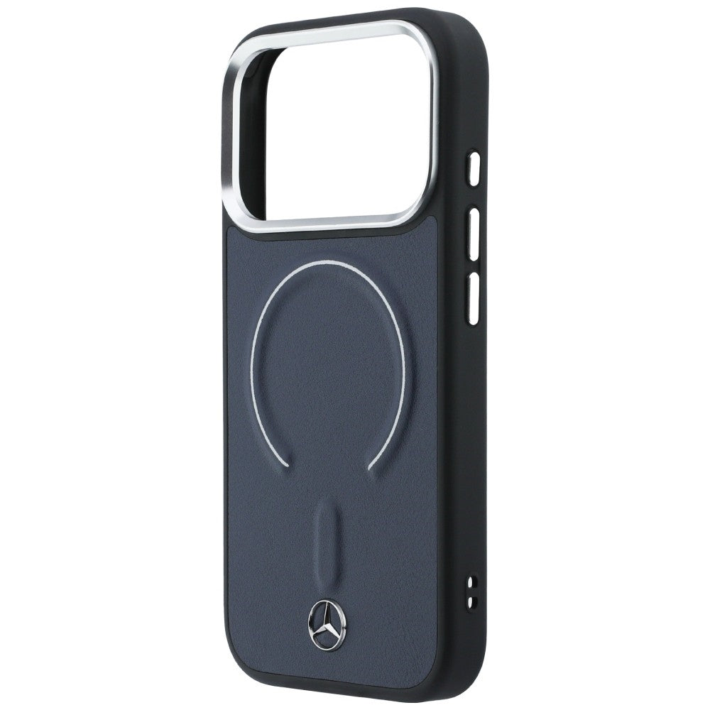 Mercedes Benz MEHMP17L25PEMMOV Leather 3D MagSafe for iPhone 17 Pro Navy