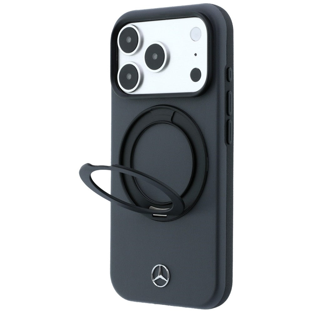 Mercedes MEHMP18X25PRSMOK Leather with Ring Stand MagSafe for iPhone 18 Pro Max / 17 Pro Max anthracite
