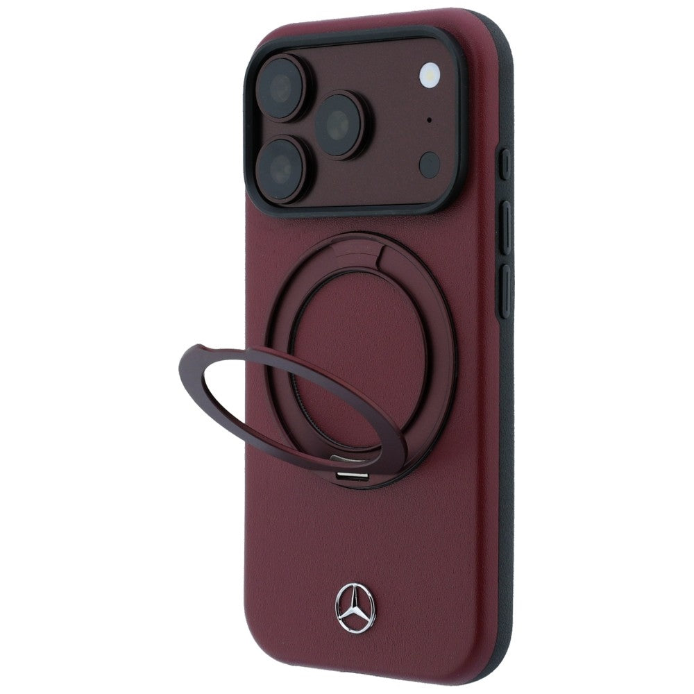 Mercedes MEHMP18X25PRSMOR Leather with Ring Stand MagSafe for iPhone 18 Pro Max / 17 Pro Max burgundy