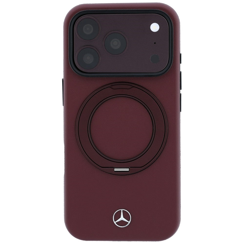 Mercedes MEHMP18X25PRSMOR Leather with Ring Stand MagSafe for iPhone 18 Pro Max / 17 Pro Max burgundy