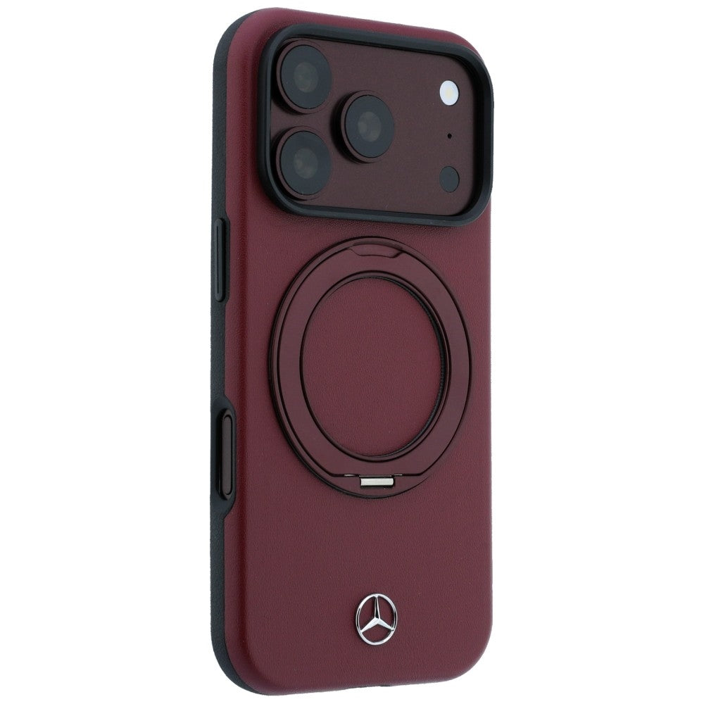 Mercedes MEHMP18X25PRSMOR Leather with Ring Stand MagSafe for iPhone 18 Pro Max / 17 Pro Max burgundy