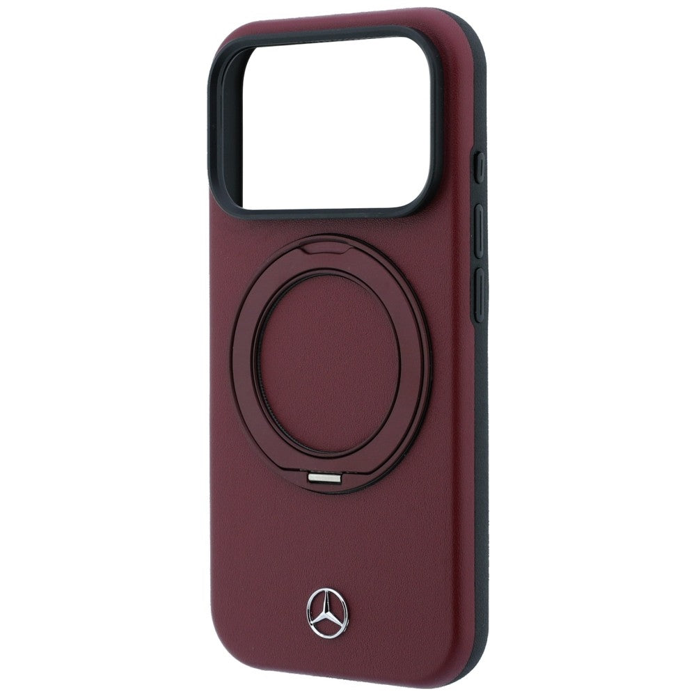 Mercedes MEHMP18X25PRSMOR Leather with Ring Stand MagSafe for iPhone 18 Pro Max / 17 Pro Max burgundy
