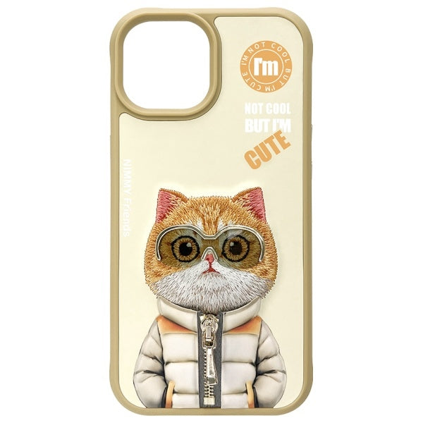 Nimmy khaki Cool&Cute 2.0 Cat case for iPhone 15