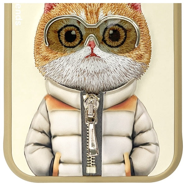 Nimmy khaki Cool&Cute 2.0 Cat case for iPhone 15