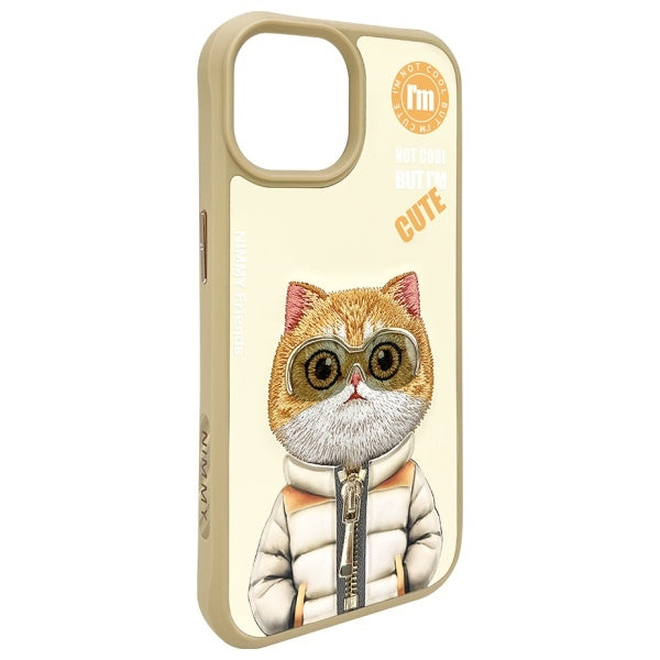 Nimmy khaki Cool&Cute 2.0 Cat case for iPhone 15