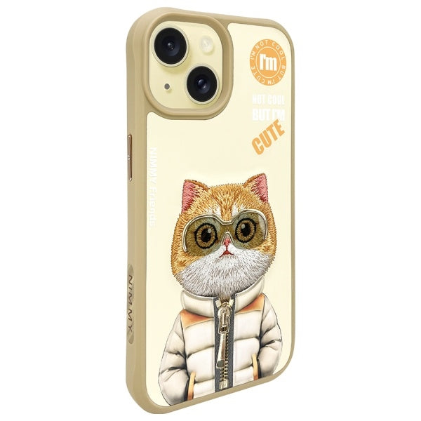 Nimmy khaki Cool&Cute 2.0 Cat case for iPhone 15
