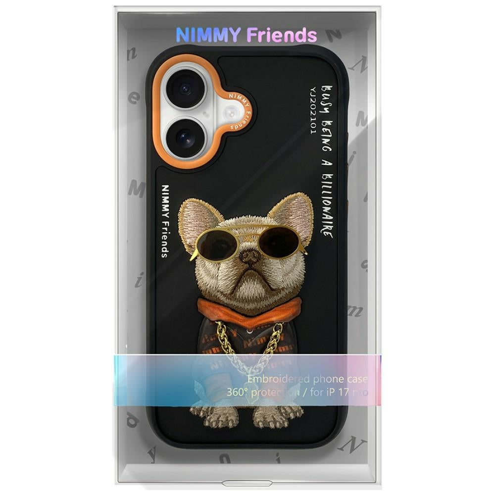 Nimmy Glasses Cool Dog Case for iPhone 17 Black