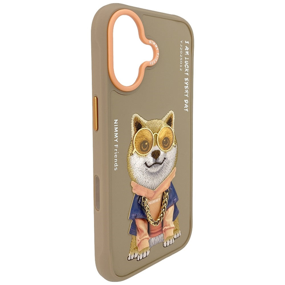 Nimmy Glasses Cool Dog Case for iPhone 17 beige