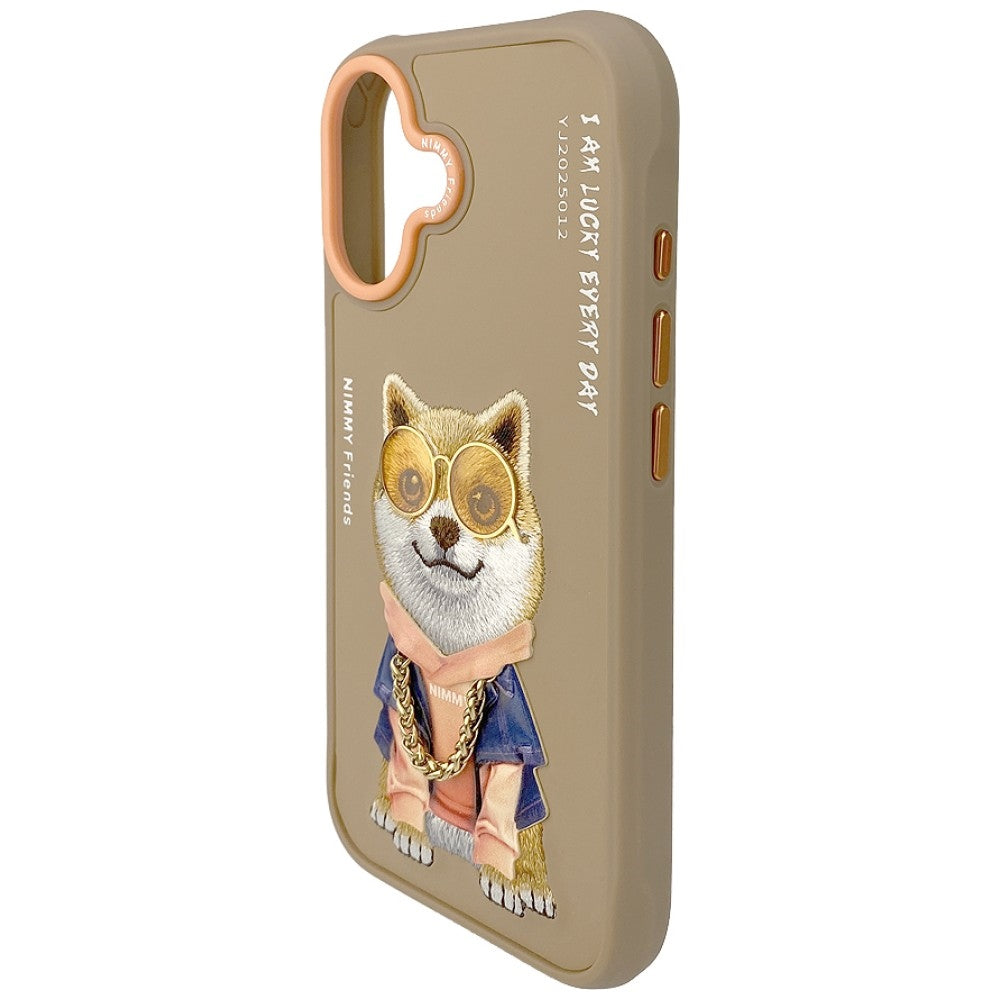 Nimmy Glasses Cool Dog Case for iPhone 17 beige