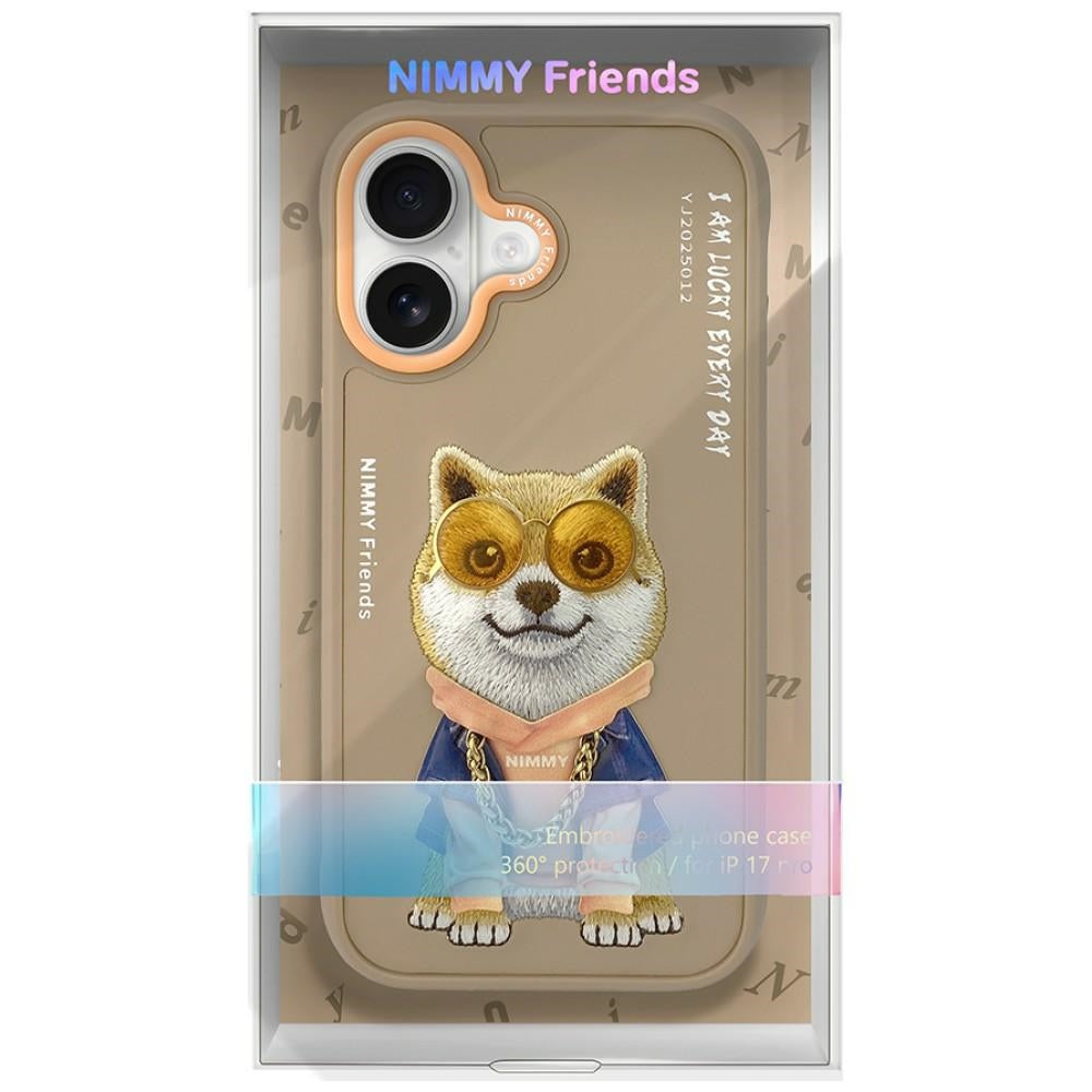 Nimmy Glasses Cool Dog Case for iPhone 17 beige