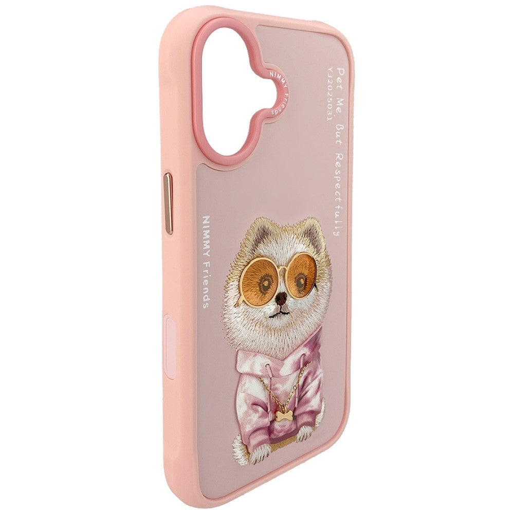Nimmy Glasses Cool Dog Case for iPhone 17 Pink