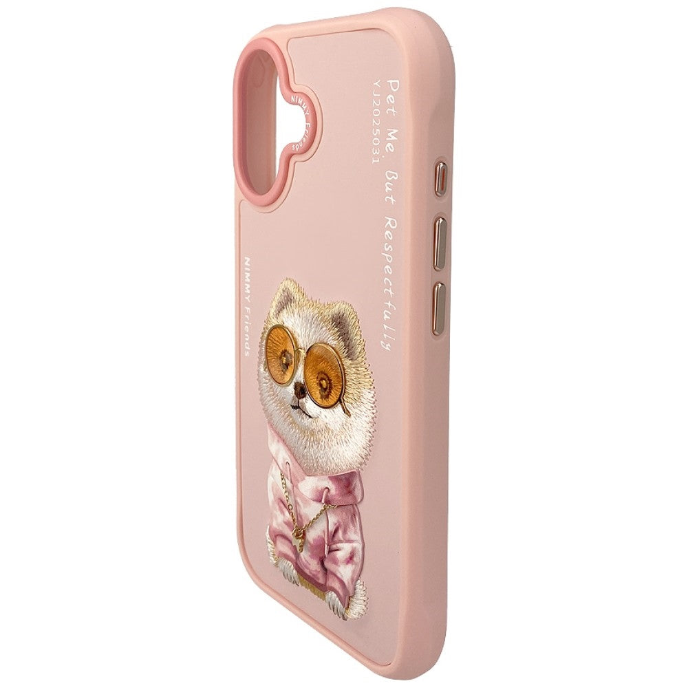 Nimmy Glasses Cool Dog Case for iPhone 17 Pink