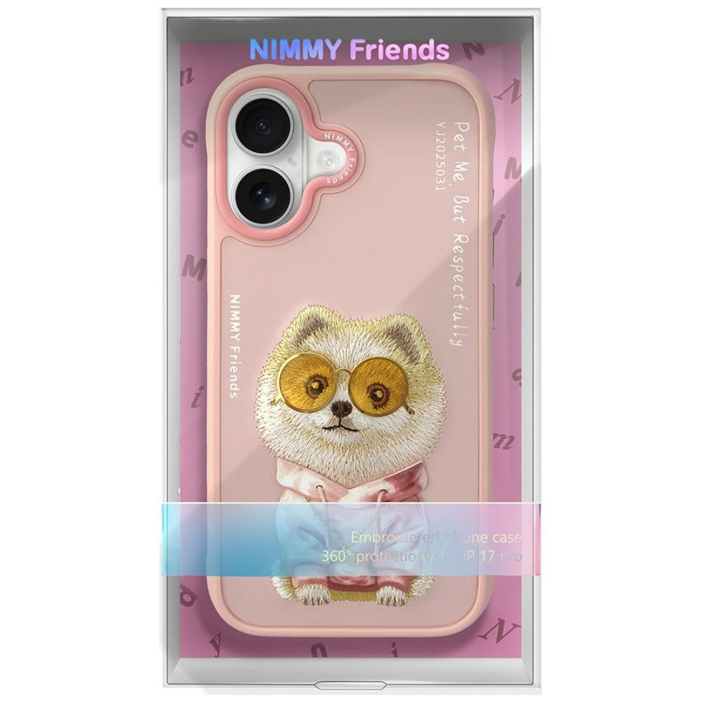 Nimmy Glasses Cool Dog Case for iPhone 17 Pink