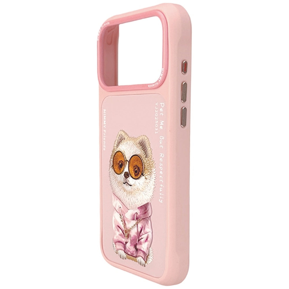 Nimmy Glasses Cool Dog Case for iPhone 17 Pro Pink