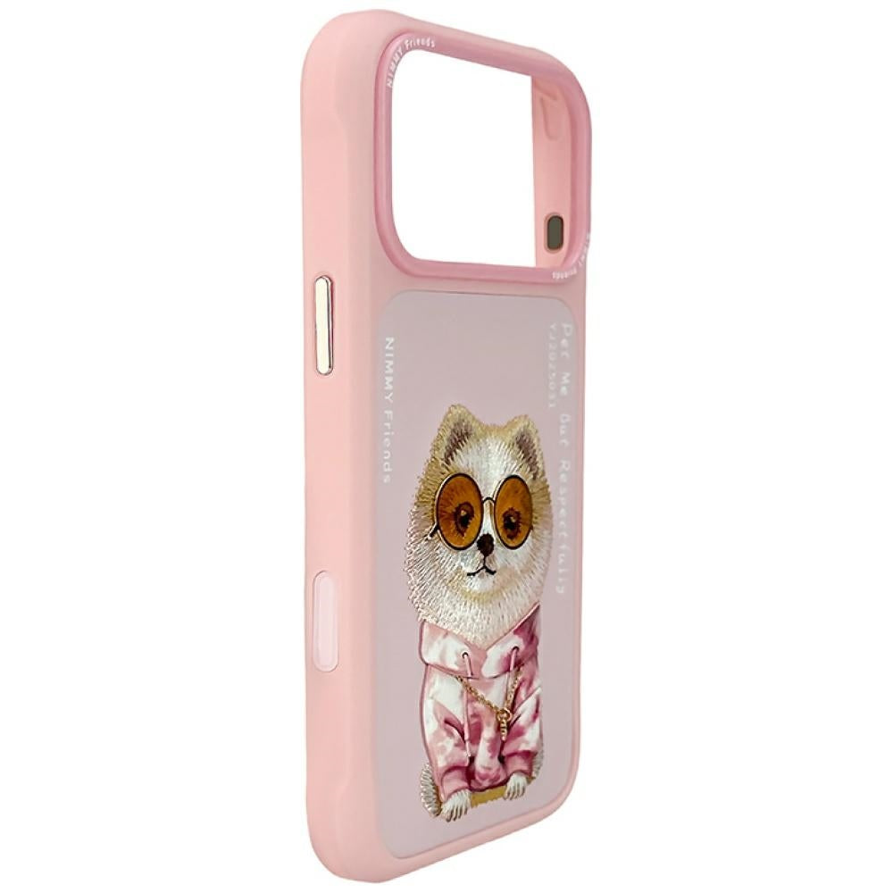 Nimmy Glasses Cool Dog Case for iPhone 17 Pro Pink