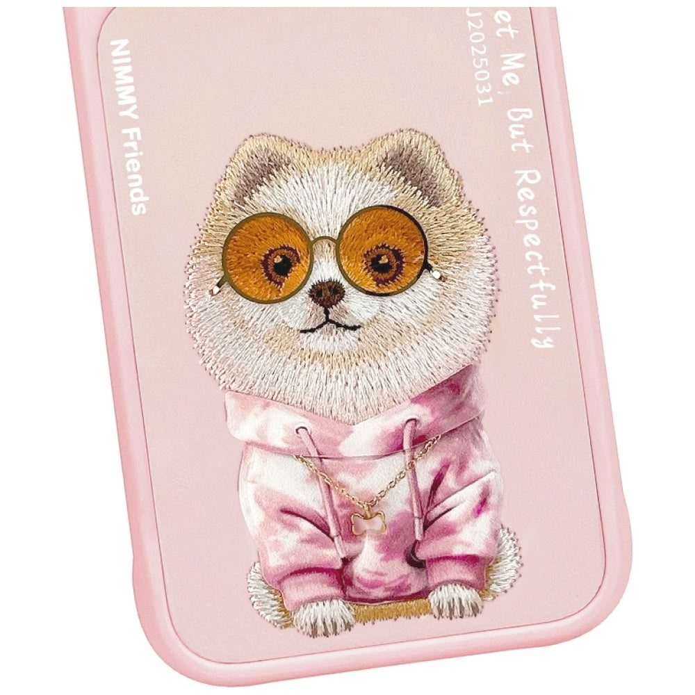Nimmy Glasses Cool Dog Case for iPhone 17 Pro Max Pink