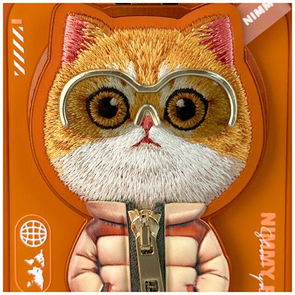 Nimmy Cool&Cute 2.0 Cat for iPhone 17 Pro Max with magnetic pendant orange