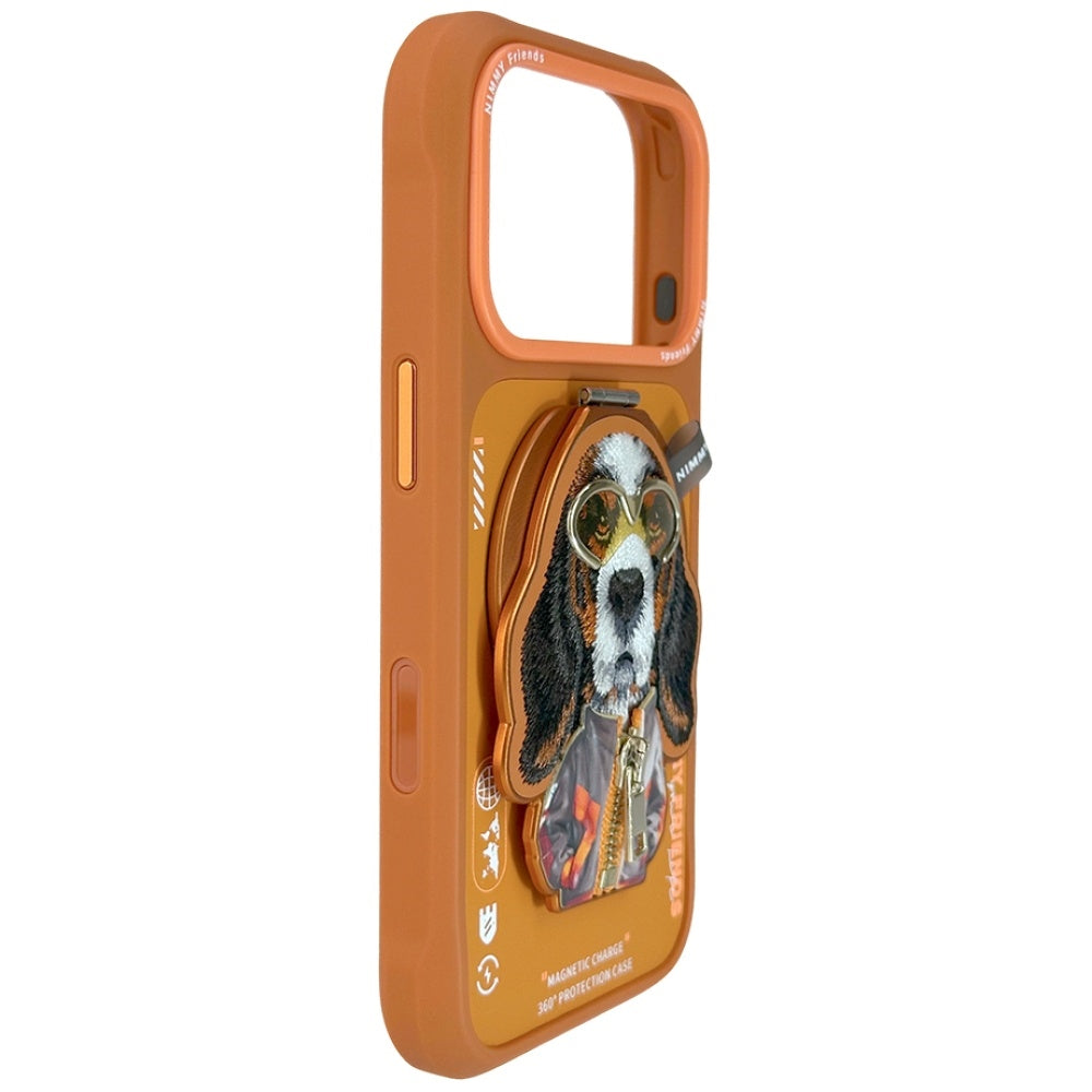 Nimmy Cool&Cute 2.0 Dog for iPhone 17 Pro Max with magnetic pendant orange