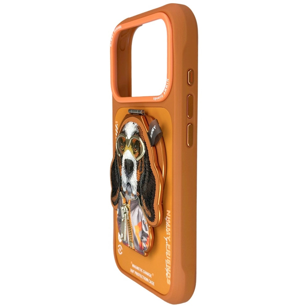 Nimmy Cool&Cute 2.0 Dog for iPhone 17 Pro Max with magnetic pendant orange