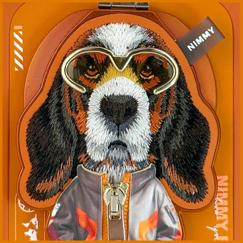 Nimmy Cool&Cute 2.0 Dog for iPhone 17 Pro Max with magnetic pendant orange