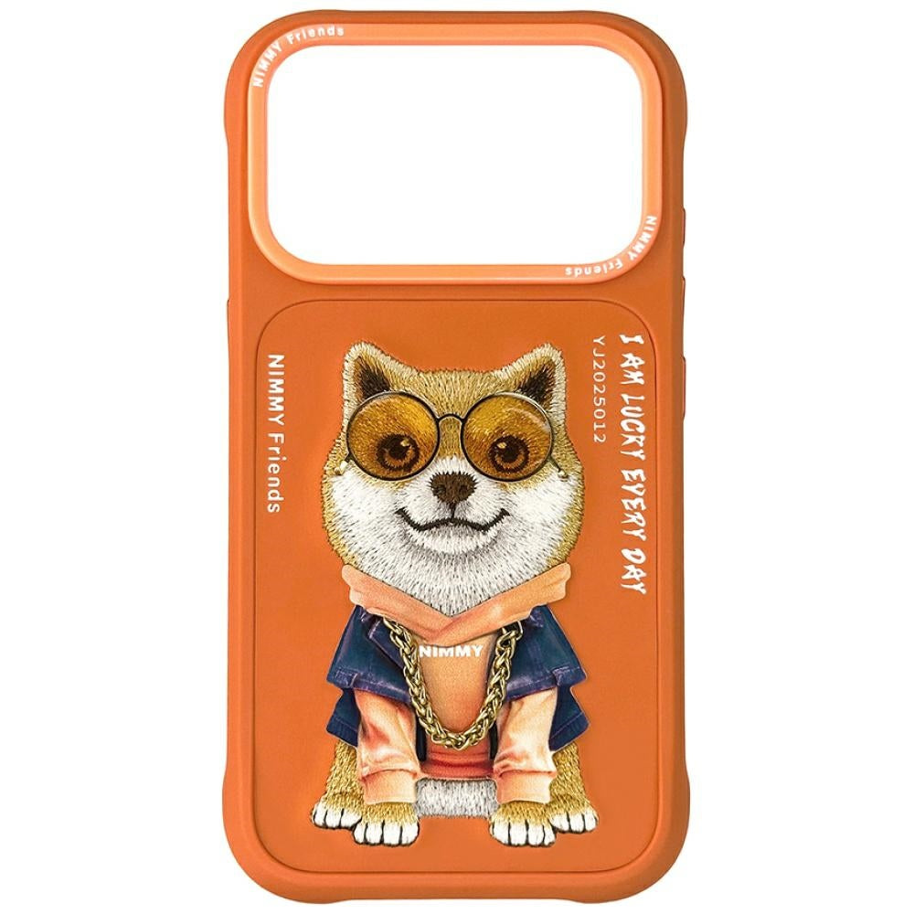 Nimmy Glasses Cool Dog Case for iPhone 17 Pro Max Orange