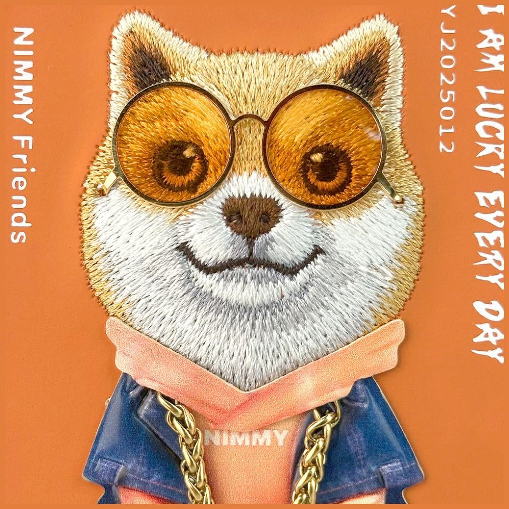 Nimmy Glasses Cool Dog Case for iPhone 17 Pro Max Orange