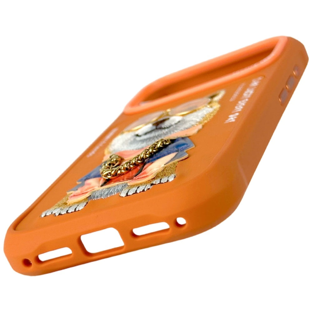 Nimmy Glasses Cool Dog Case for iPhone 17 Pro Max Orange