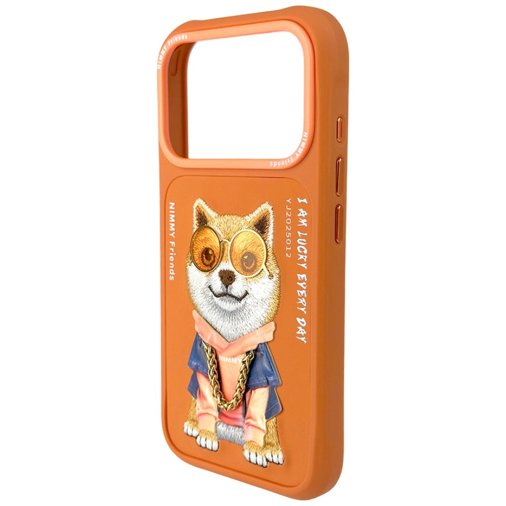 Nimmy Glasses Cool Dog Case for iPhone 17 Pro Max Orange