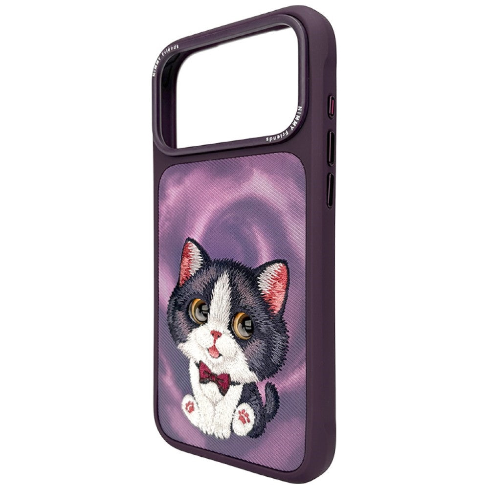 Nimmy Big Eyed Cream Cat for iPhone 18 Pro / 17 Pro purple