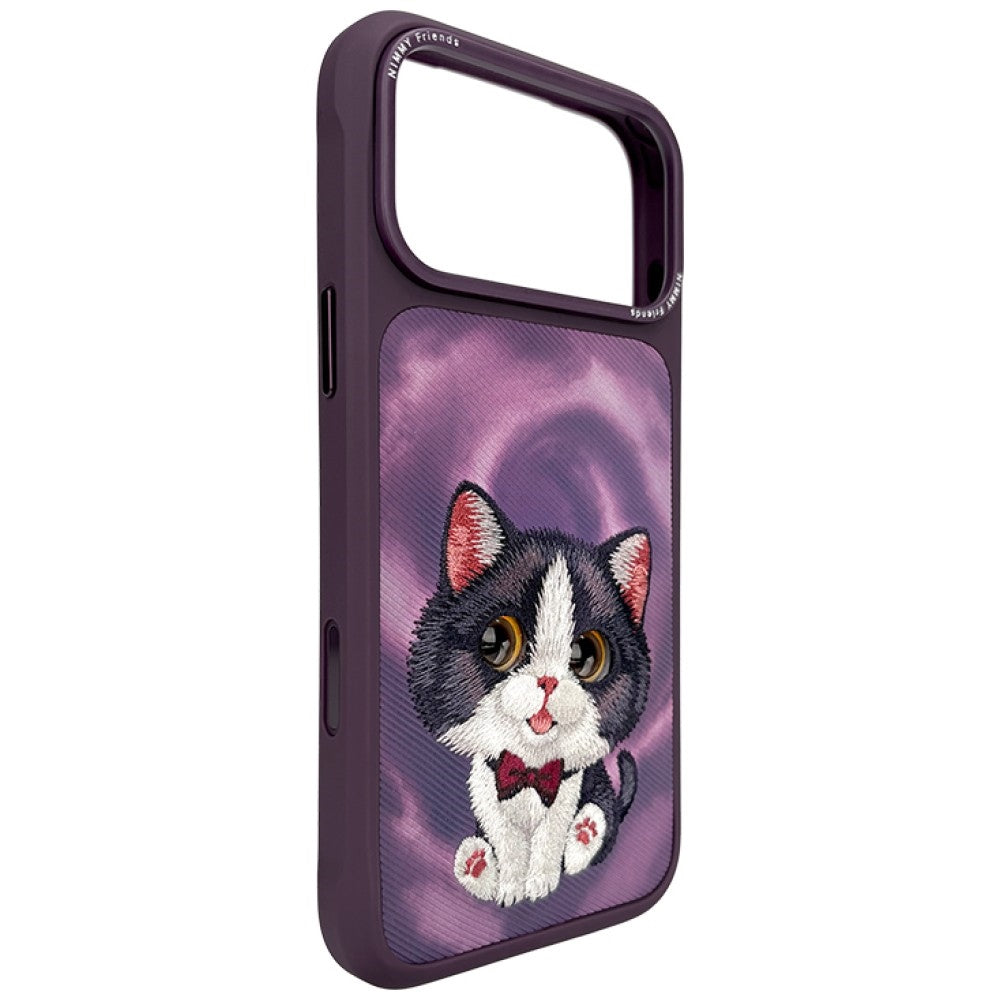 Nimmy Big Eyed Cream Cat for iPhone 18 Pro / 17 Pro purple