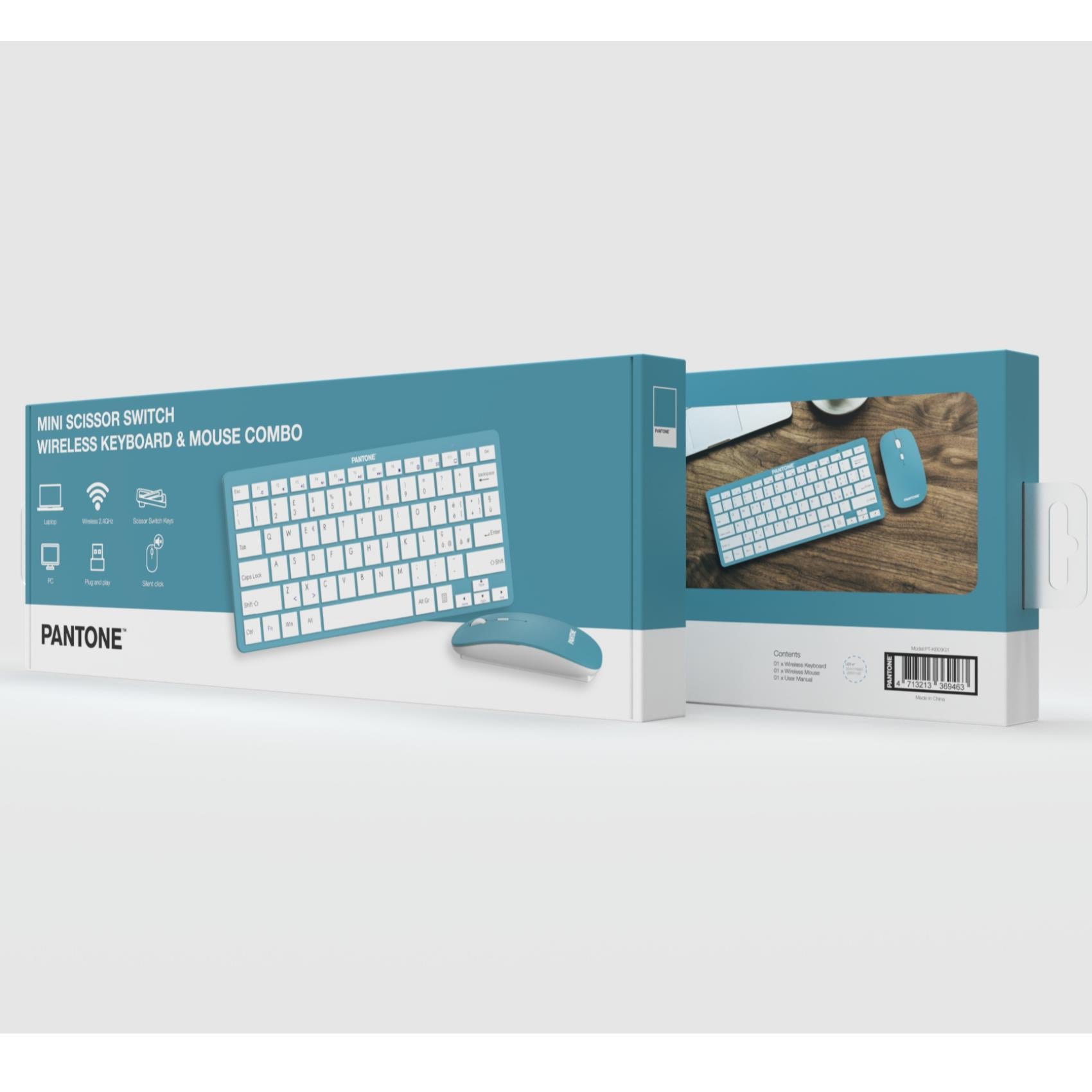 Celly PANTONE Bundle Keyboard + Mouse Blue