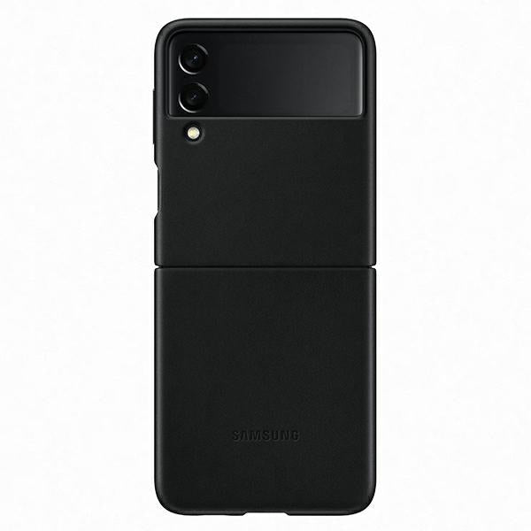 Case for Samsung EF-VF711LBEGWW Flip 3 black Leather Cover