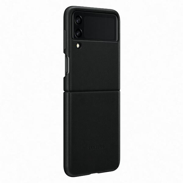 Case for Samsung EF-VF711LBEGWW Flip 3 black Leather Cover