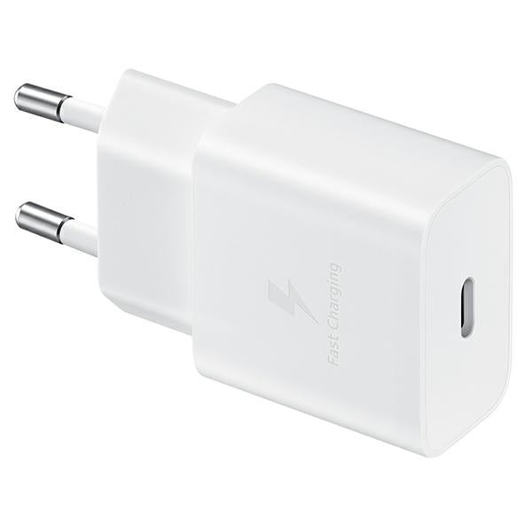 Charger for Samsung EP-T1510XW 15W Fast Charge + Cables for USB-C/USB-C white