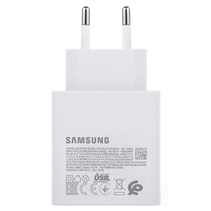 Samsung Super Fast Charger EP-TA865 65W USB-C White Bulk