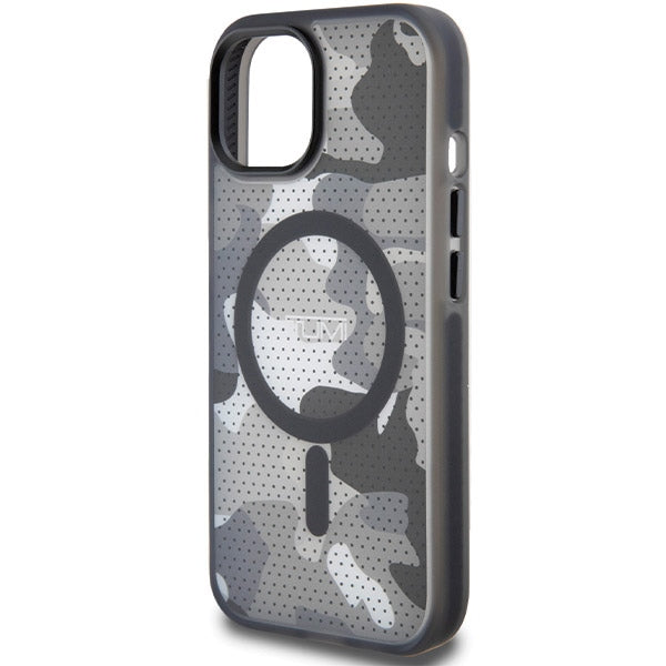 TUMI Hardcase 
Frosted MagSafe Transparent MESH CAMO iPhone 15 Black