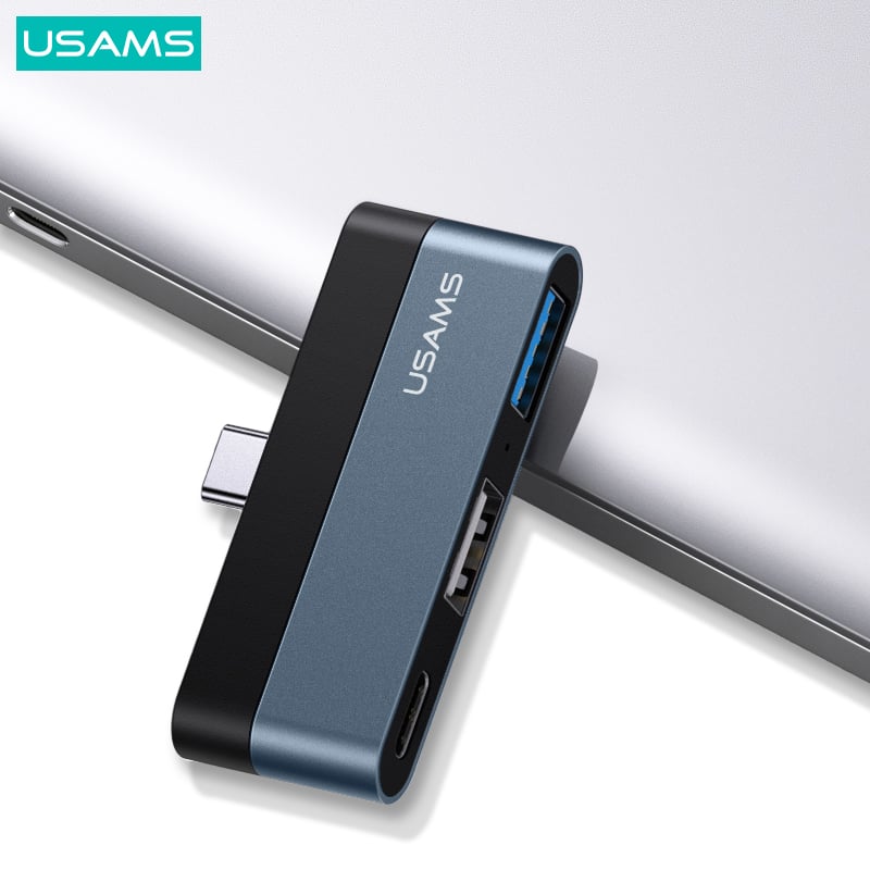 USAMS USB-C Mini-Hub with 2x USB-A and 1x USB-C port