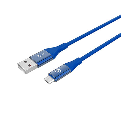 Celly USB-A TO MICROUSB 12W CABLE BLUE