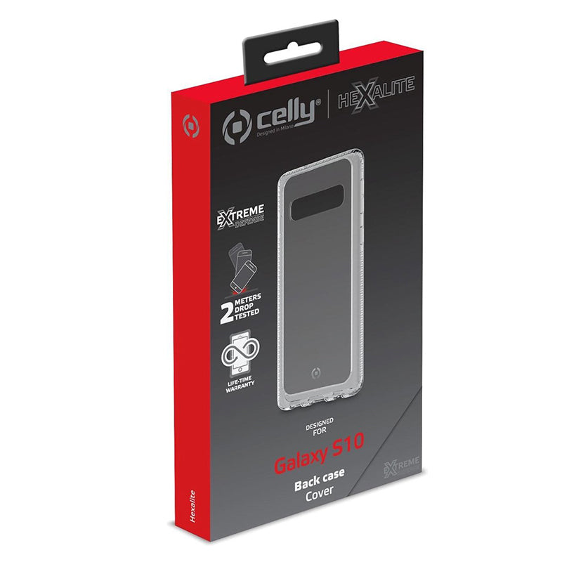 Celly HEXALITE890WH HEXALITE - Samsung Galaxy S10 Transparant Case