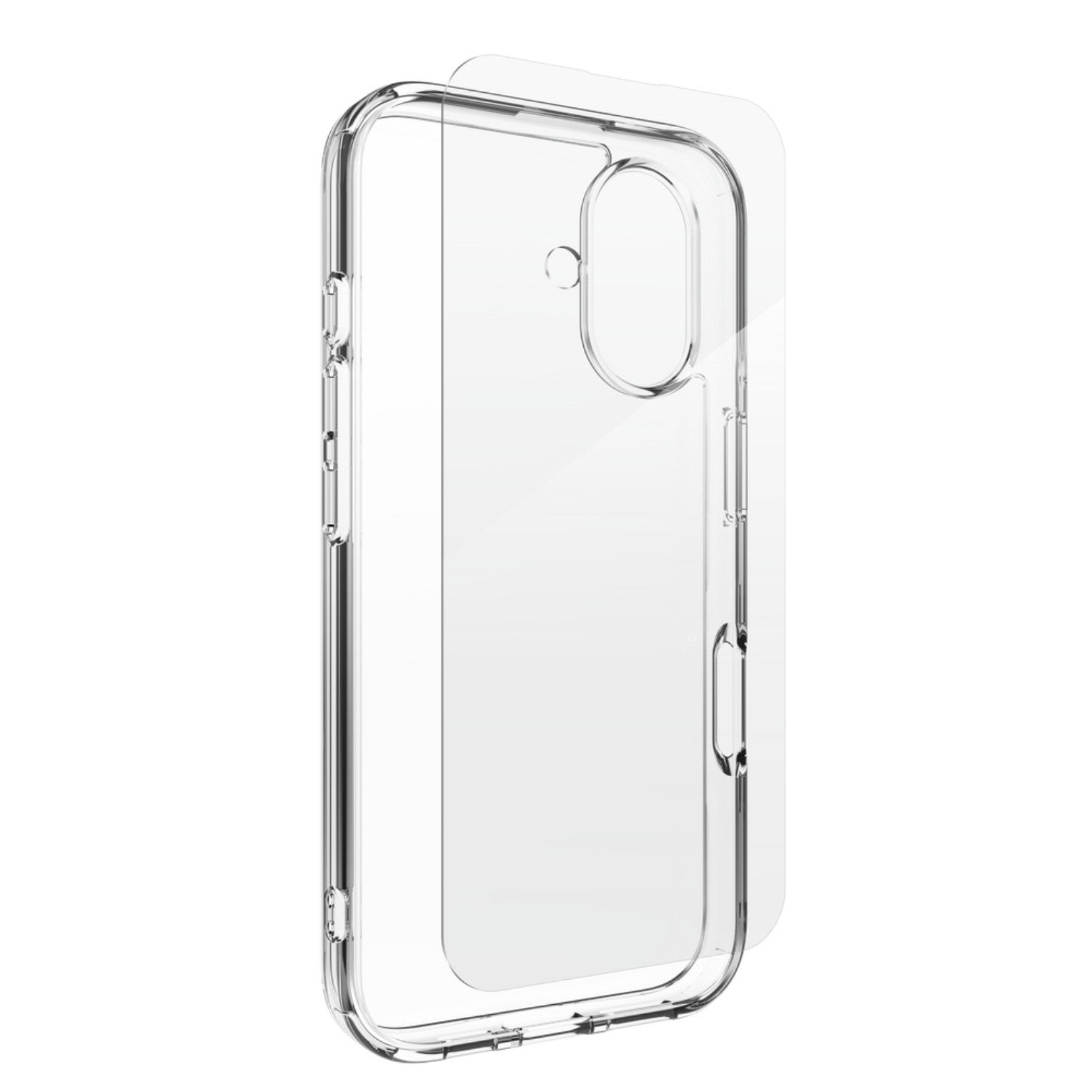 ZAGG Tempered Glass screen protector & Clear protective Case for iPhone 16