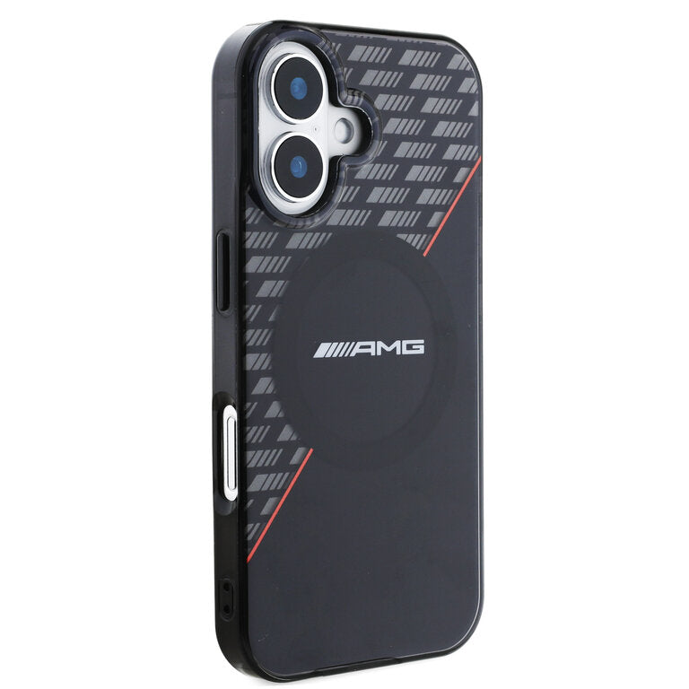 AMG MagSafe Double Layer Pattern Black/ Red Hardcase for iPhone 16