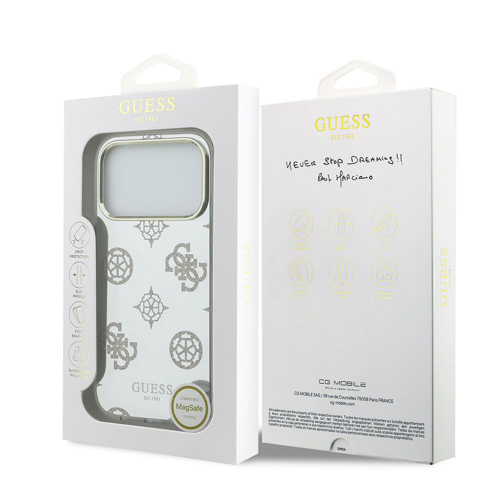 GUESS GUHMP17XHMRPOGDS HardCase MagSafe TPU MIRROR W/ PEONY Silver iPhone 17 Pro Max