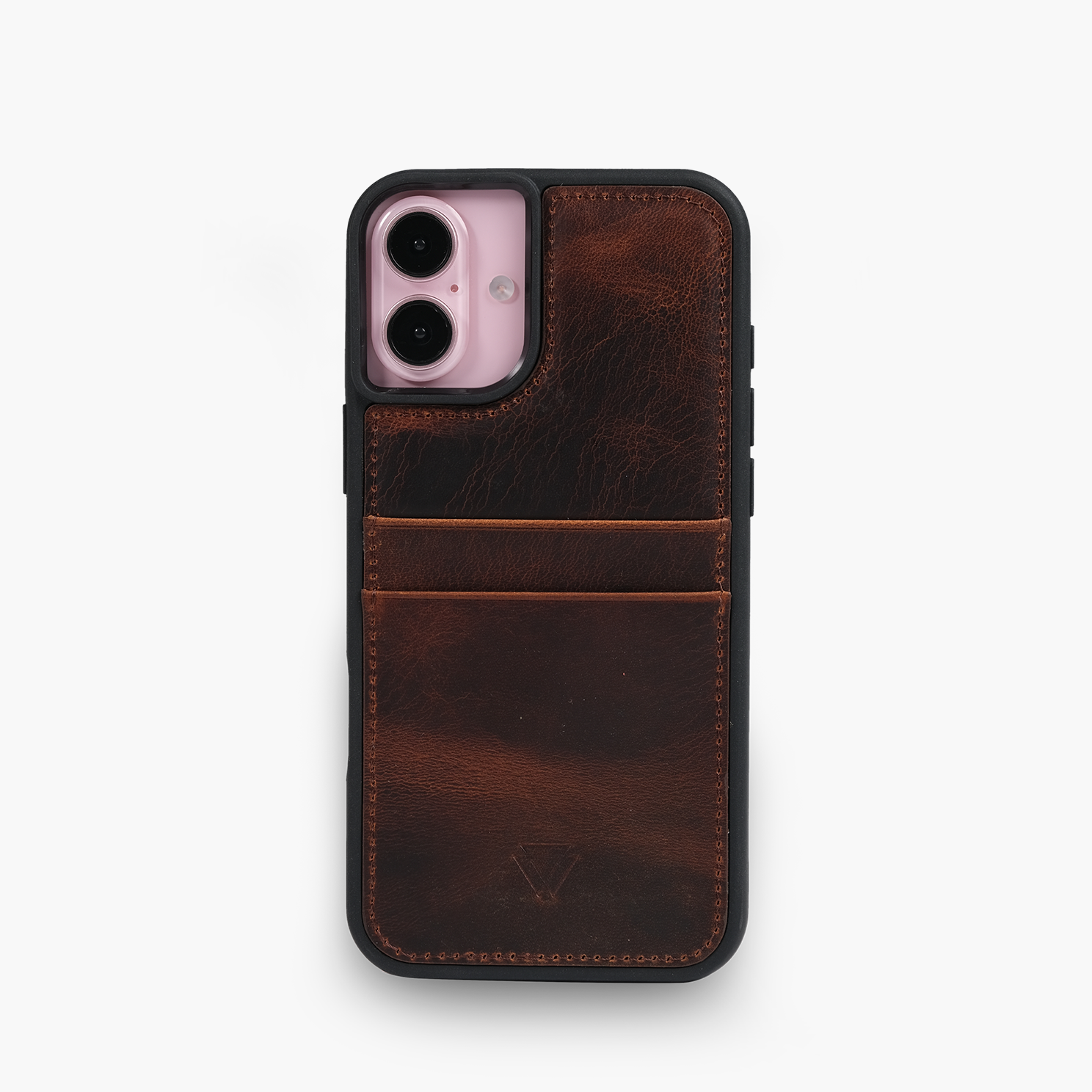 Wachikopa Leather Back Cover C.C. Case for iPhone 17 Brown